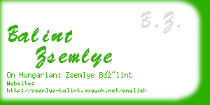 balint zsemlye business card